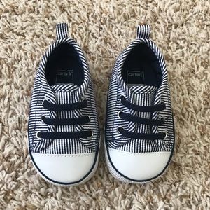 Seer-sucker Crib Shoes